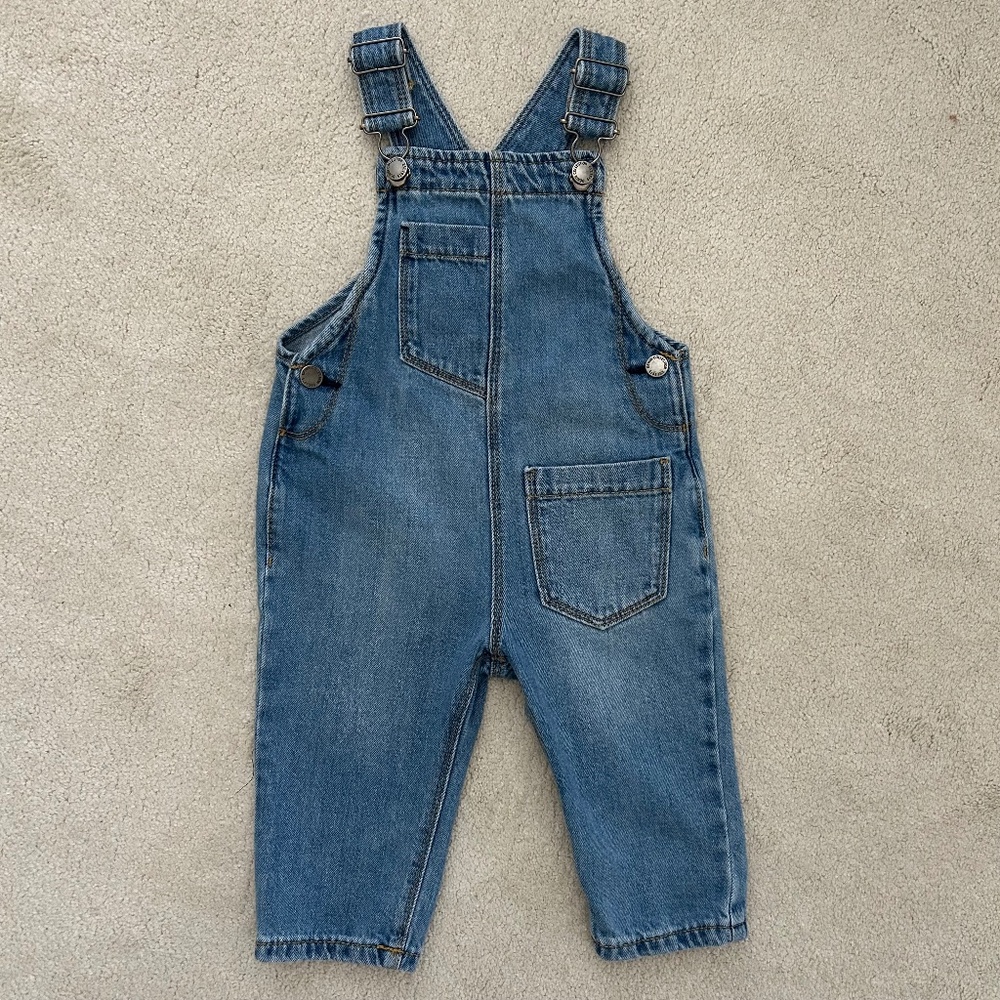Zara denim overalls 9-12m